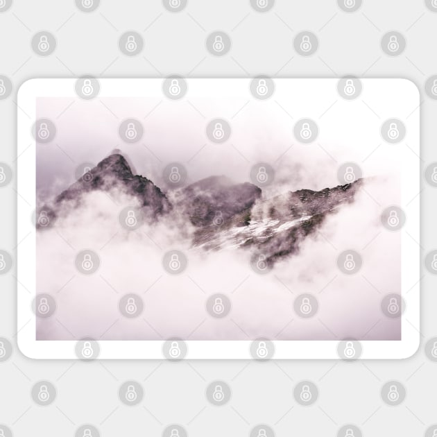 Cotton Candy Mountains Sticker by Chigurena